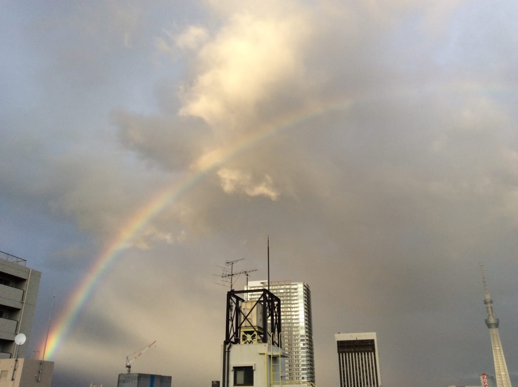 Rainbow over the Tokyo Skytree