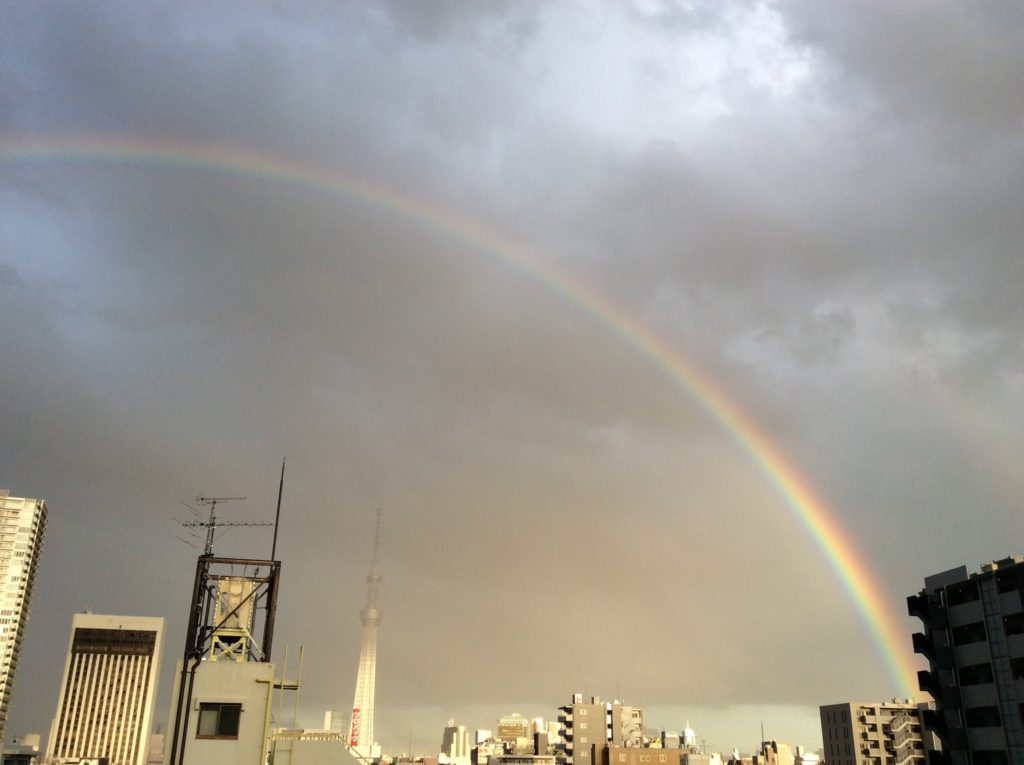 Rainbow over the Tokyo Skytree